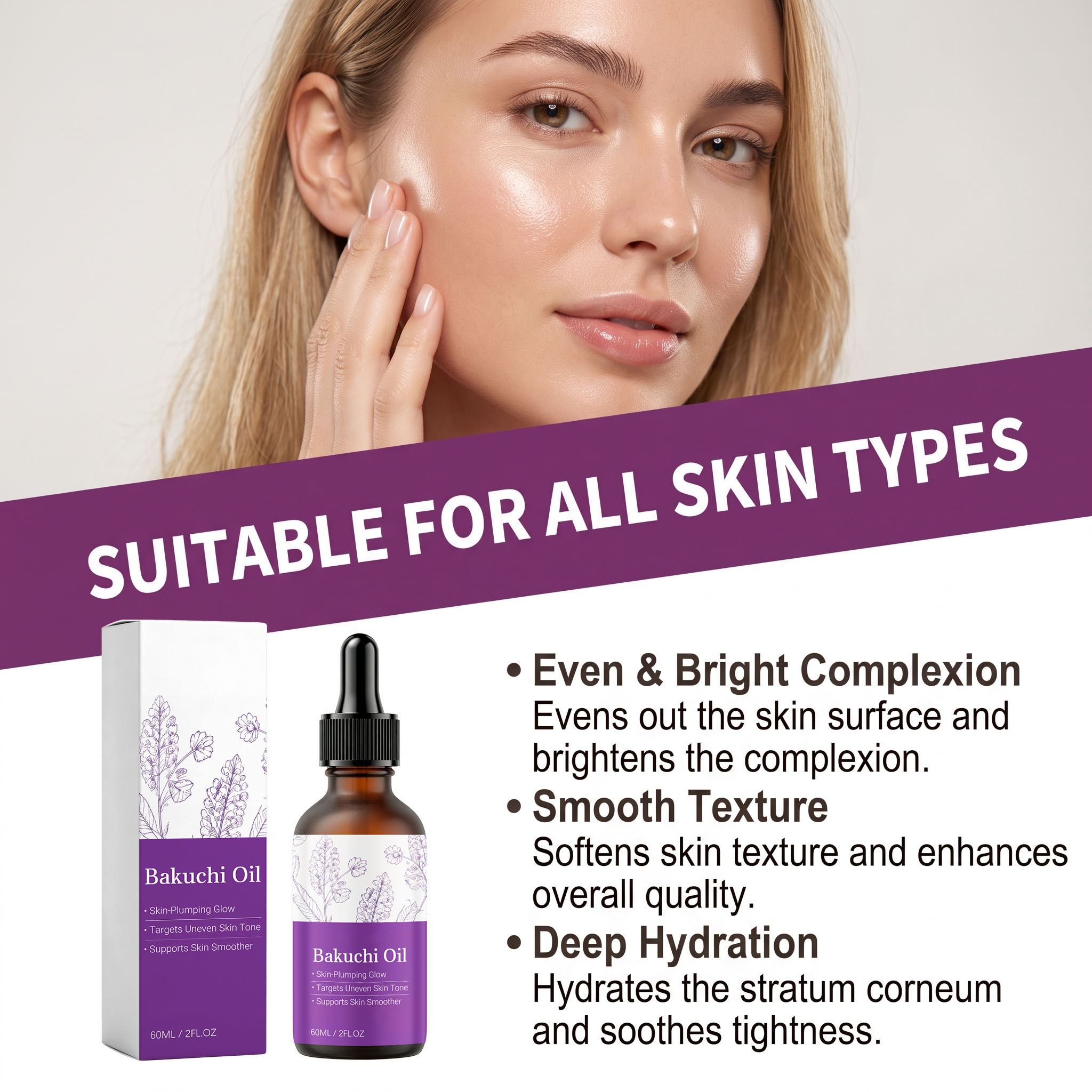 Organic Bakuchiol Oil Serum,Pl - Face Oil Rosehip recension och pris